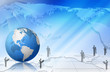 business people team with world map business people team with world map