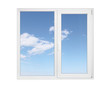 Closed white pvc window