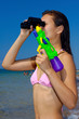 Young Woman Having Fun at the Beach