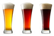 Three cold beer, isolated on white Three cold beer, isolated on white