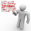 Censored - Man Edits Text Censoring Freedom of Speech