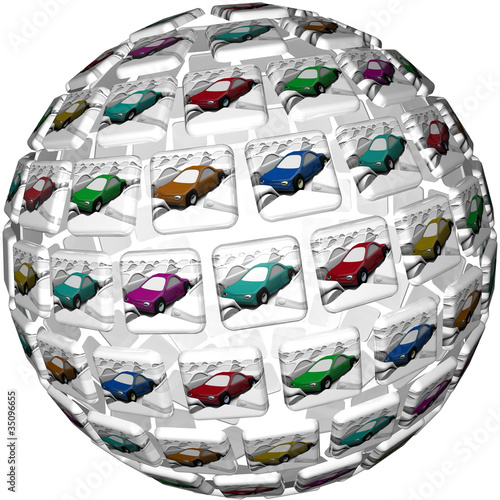 Illustration: Many Different Illustrated Cars Choices Variety Selection Many Different Illustrated Cars Choices Variety Selection