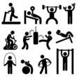 Man Athletic Gym Gymnasium Body Exercise Workout Pictogram