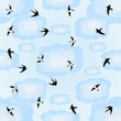 Swallows in the sky