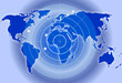 Mapa del mundo con radar