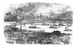 City of Pittsburgh. vintage engraving.