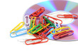 Paper clips and DVD Paper clips and DVD