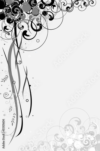 Illustration: Abstract Floral motif for background or wallpaper Abstract Floral motif for background or wallpaper