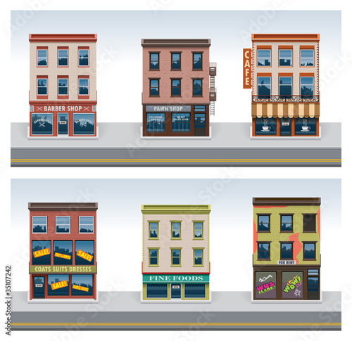 Vector: Vector city buildings icon set Vector city buildings icon set