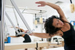 Attractive young lady doing pilates Attractive young lady doing pilates