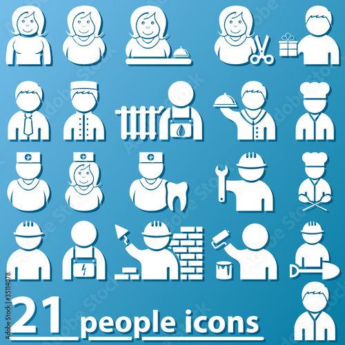 Vektor: Menschen und Berufe - Icons Menschen und Berufe - Icons