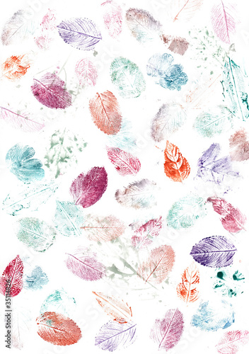 Illustration: Herbst Blätter gemalt Herbst Blätter gemalt