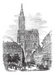 Strasbourg Cathedral or Cathedral of Our Lady of Strasbourg in S Strasbourg Cathedral or Cathedral of Our Lady of Strasbourg in S