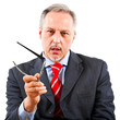 Mature businessman explaining something