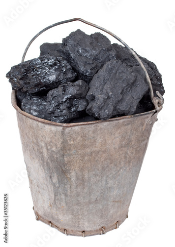 Photo: Coal piece in the bucket Coal piece in the bucket