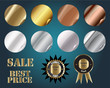 Set of Metallic Stickers for business, vector Set of Metallic Stickers for business, vector