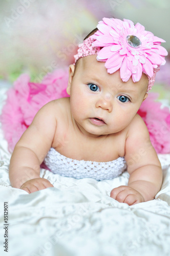 Photo: little pink flower-girl little pink flower-girl