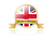“MADE IN BRITAIN” label (badge stamp flag British produce)