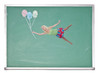 Foto: Woman Floating with Chalk Balloons Woman Floating with Chalk Balloons