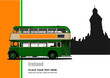 Vintage green bus illustration. Vector Vintage green bus illustration. Vector