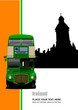 Vintage green bus illustration. Vector Vintage green bus illustration. Vector