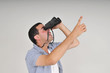 Photo: man with binoculars man with binoculars