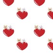 Lovely cats family pattern - background