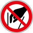 Verbotsschild Hineinfassen verboten Schild Zeichen Symbol