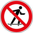 Verbotsschild Skateboard fahren verboten Schild Zeichen