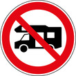 Verbotsschild Keine Wohnmobile Zeichen Symbol