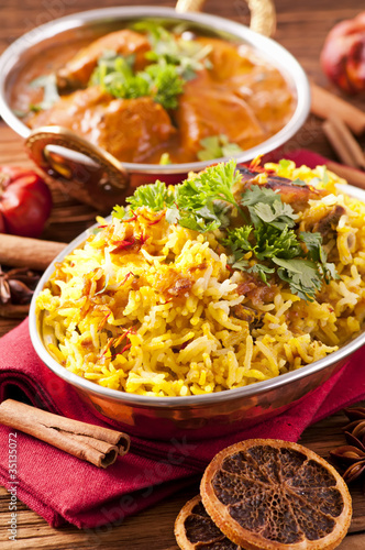 Foto: Indisches Biryani mit Fischcurry Indisches Biryani mit Fischcurry