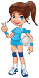 Young Volleyball Player. Vecto...