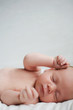 Photo: Beautiful new born baby sleeping. Beautiful new born baby sleeping.