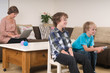 Children watching tv