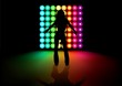 Dancing Girl and Light Effects - Background illustration