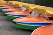 bunte Tretboot am See bunte Tretboot am See