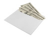 Cash in envelope isolated on white background Cash in envelope isolated on white background