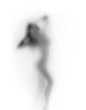 sexy woman posing behind a curtain