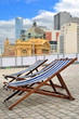 Deck-chair in city