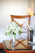 Beautiful bridal bouquet of white freesia