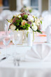 Table set for an event party or wedding reception