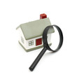 Photo: magnifying glass examining model home magnifying glass examining model home