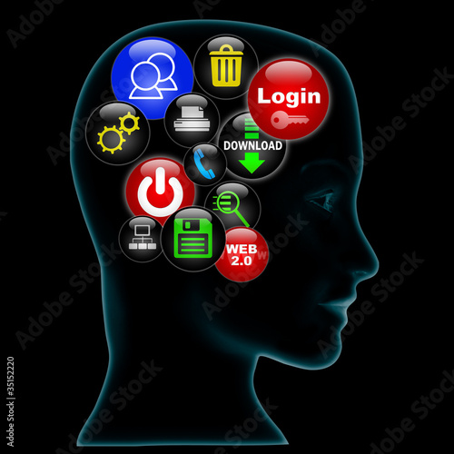Illustration: Computer in head Computer in head