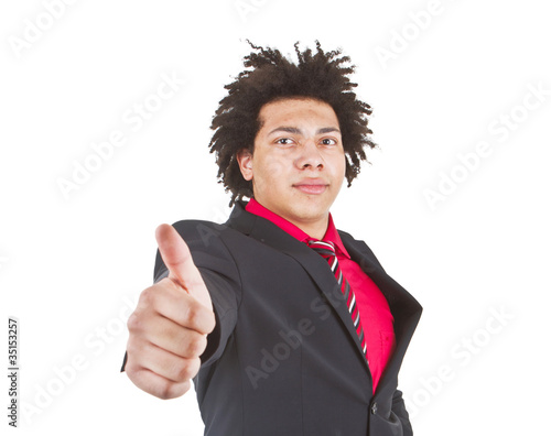 Photo: Thumbs up with this young black man Thumbs up with this young black man