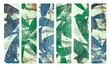 Art print on plaster and coconut paper banner set Art print on plaster and coconut paper banner set