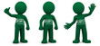 3d character textured with flag of Saudi Arabia