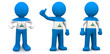 3d character textured with flag of Nicaragua