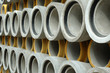 Concrete sewer pipe warehouse
