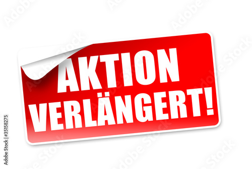 Illustration: Aktion verlängert! Button, Icon Aktion verlängert! Button, Icon