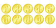 coin, gold, number, rangking